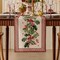 13 x 72 Inch, Printed Holly Christmas Satin Runners,Seasonal Winter Holiday Decoration for Kitchen, Dining Table, and Home Party Decor